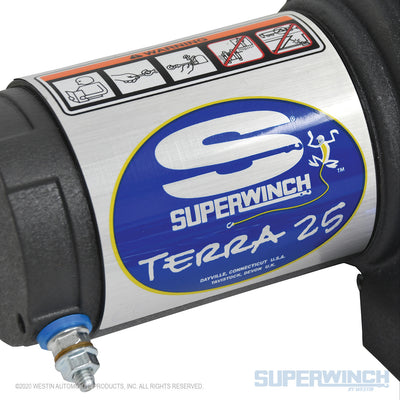 Superwinch Terra 25SR 12v ATV/UTV Winch - Synthetic Rope - 1125230