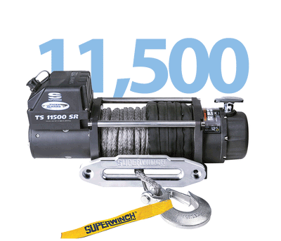 Superwinch Tiger Shark 11500SR 12v Winch - Synthetic Rope - 1511201