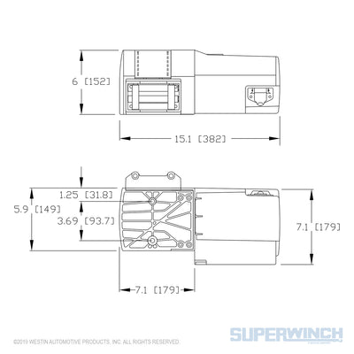 Superwinch S5500 Trailer Utility Winch - Steel Cable - 1455200