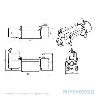 Superwinch LP 10000 12v Winch - Steel Cable - 1510200