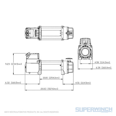 Superwinch Tiger Shark 11500 12v Winch - Steel Rope - 1511200