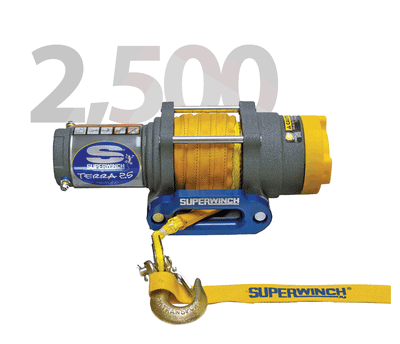 Superwinch Terra 25SR 12v ATV/UTV Winch - Synthetic Rope - 1125230