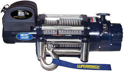 Superwinch Talon 18 is the perfect truck winch shown here with wire cable