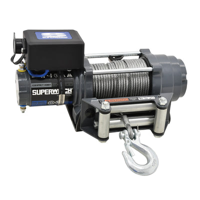 Superwinch Industrial S104097 SH1000 Hoist Kit 1,000 lbs, 12 VDC, standard drum, includes: hoist, remote control, wire rope, roller fairlead, mounting plate, fasteners and power cables