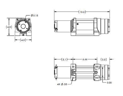 Superwinch Terra 45SR 12v ATV/UTV Winch - Synthetic Rope - 1145230