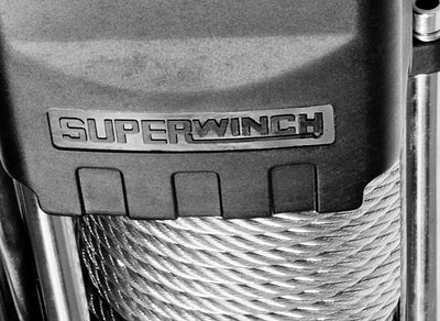 Superwinch Tiger Shark solenoid box engraving with Superwinch logo